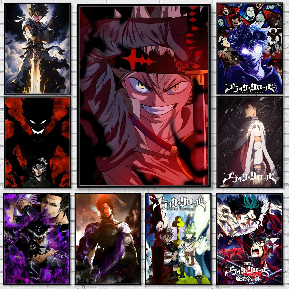 Black Clover Grimoire - Adesivo da parete HD impermeabile Anime