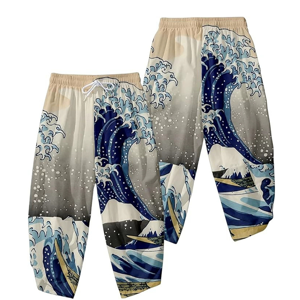 Asian Cosplay Anime - Pantaloni Kimono 3D Pantaloni Bloom vintage