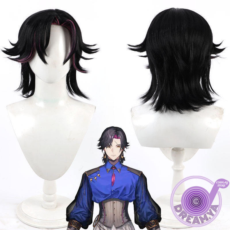Anime Cosplay Pink - Parrucca cosplay Vezalius Bandage vtuber nera