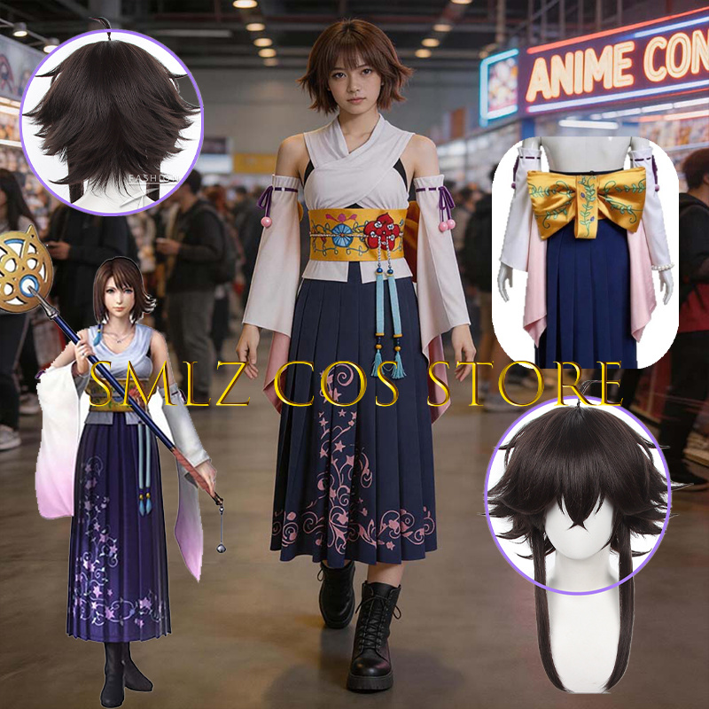 Anime Cosplay Women - Costume Cosplay Smlz FFX Yuna Anime