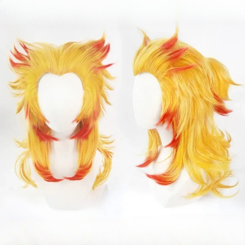Anime Cosplay Red Hair - Parrucca Rengoku Kyoujurou Kimetsu No Yaiba