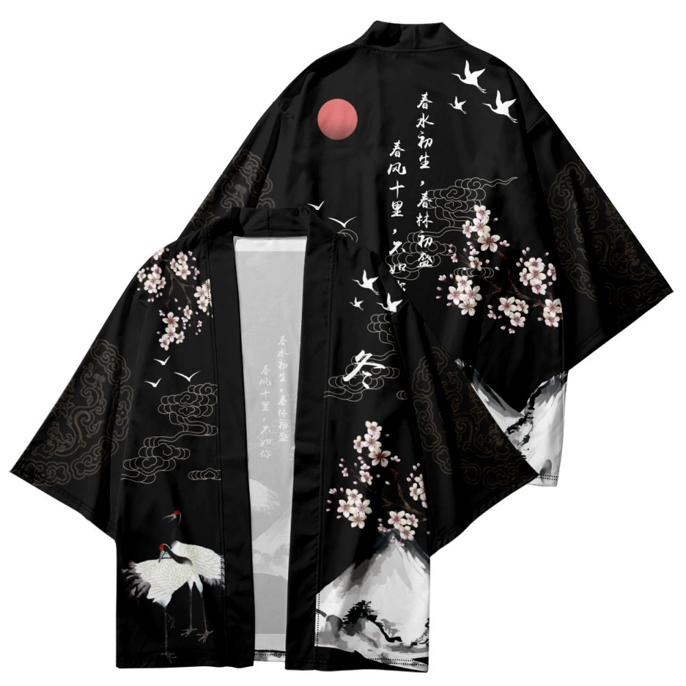 Asian Cosplay Anime - Samurai Crane Anime Camicia Abbigliamento tradizionale