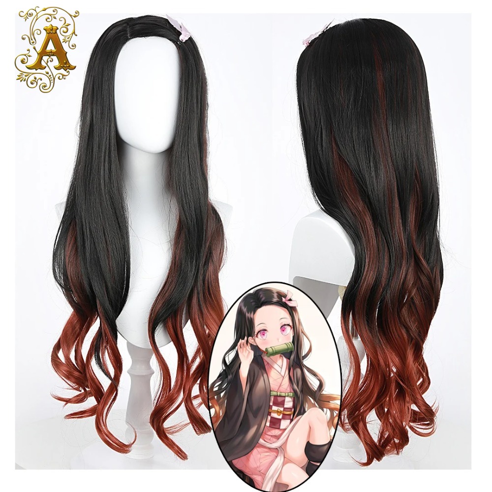 Anime Cosplay Nezuko - Parrucca Cosplay Anime Nezuko con Capelli