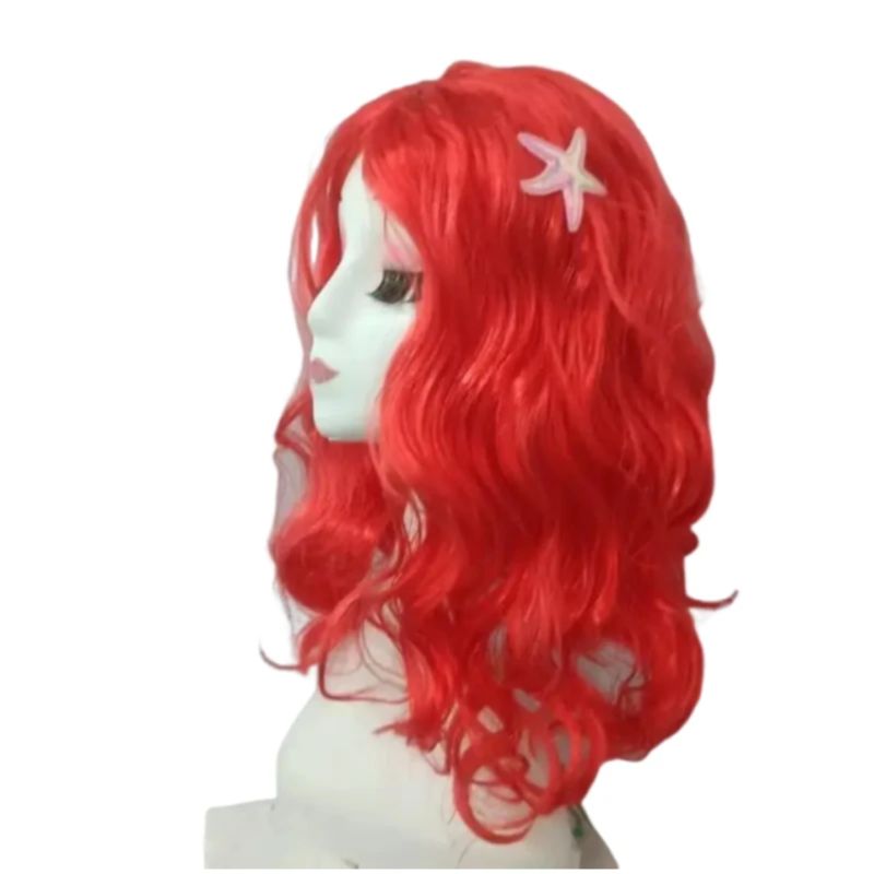Parrucca a sirena per ragazze  - Anime Cosplay Red Hair recensione e prezzo
