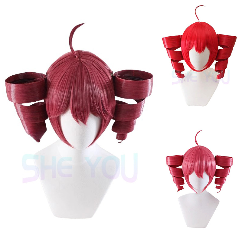 Parrucca Anime Kasane Teto Cos - Anime Cosplay Red Hair recensione e prezzo