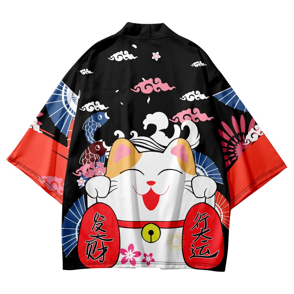 Yukata Cosplay Cat Print Cardi - Asian Cosplay Anime recensione e prezzo