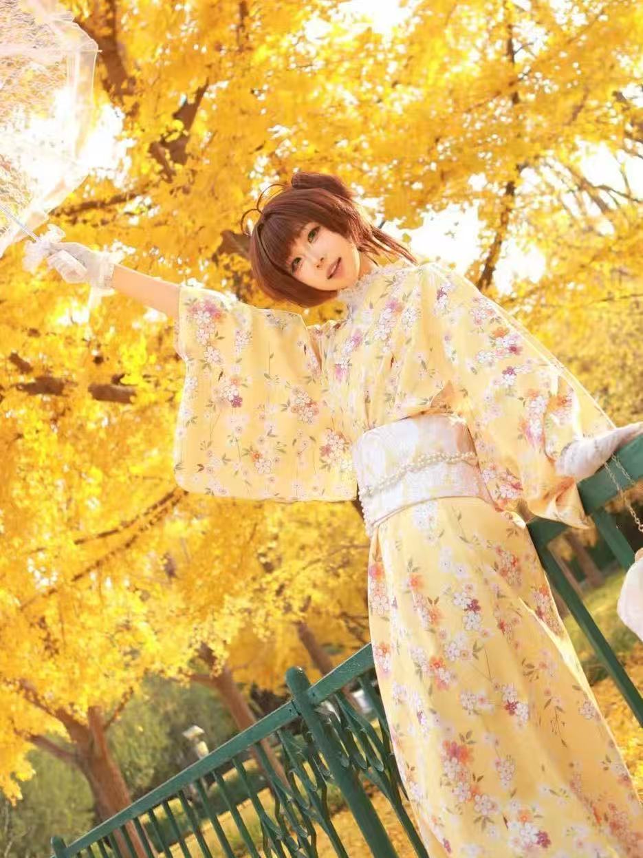 Grazioso Kimono Giallo per Rag - Asian Cosplay Anime recensione e prezzo