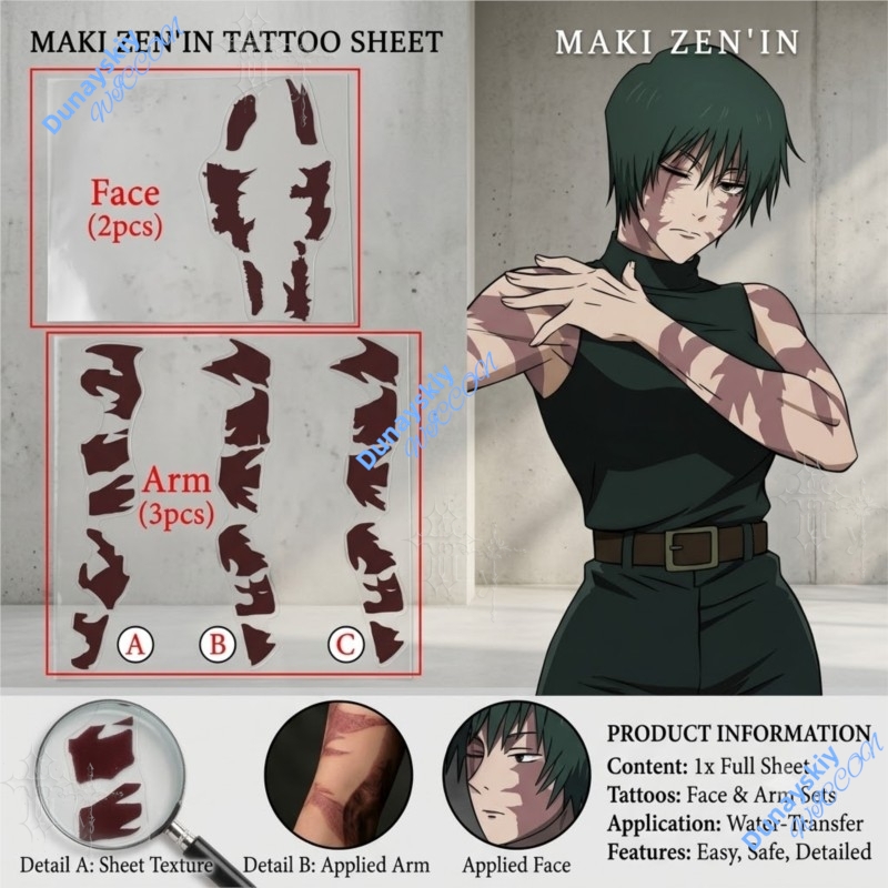 Tatuaggi Temporanei Anime Juju - Anime Cosplay Face recensione e prezzo