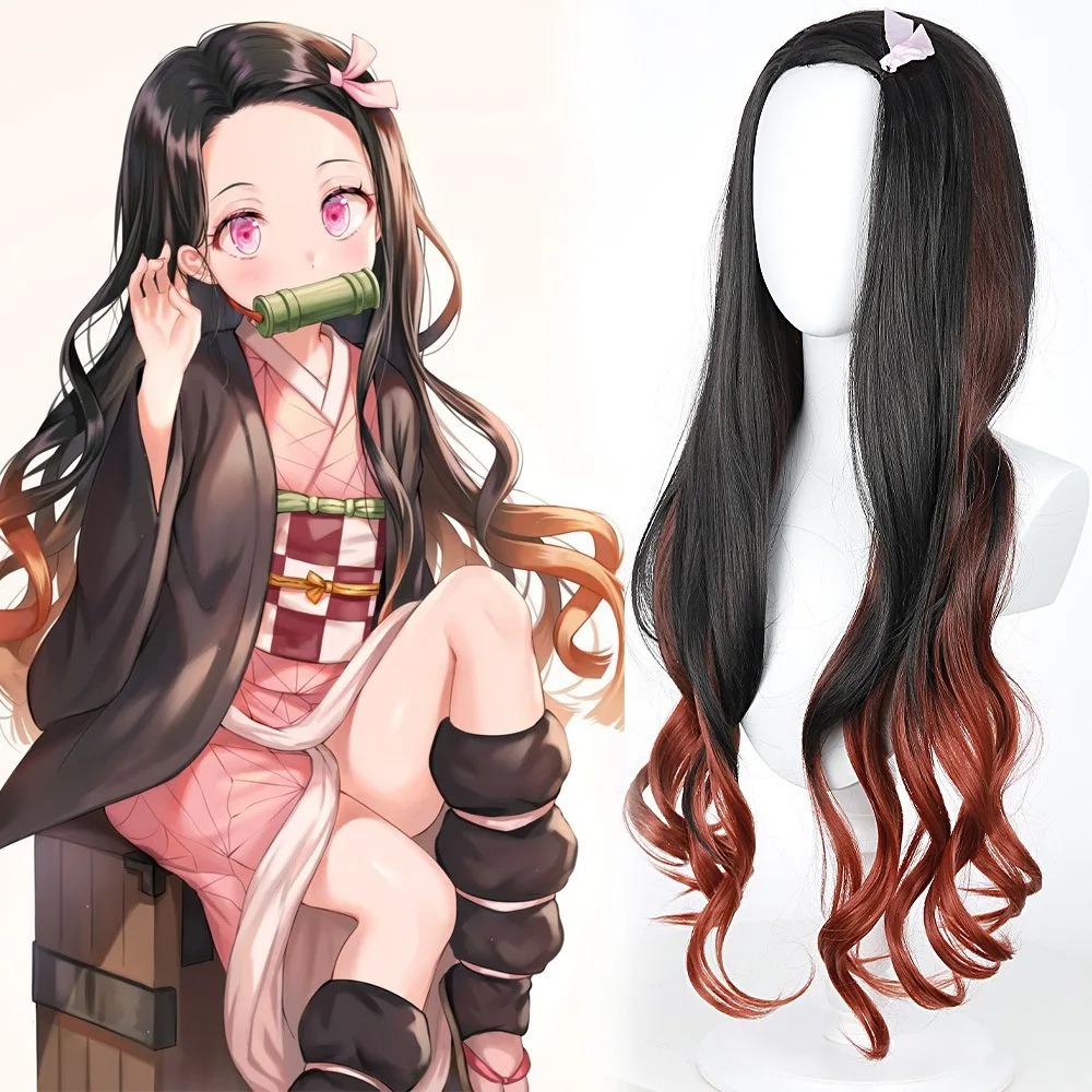 Parrucca Cosplay Anime Nezuko  - Anime Cosplay Nezuko recensione e prezzo